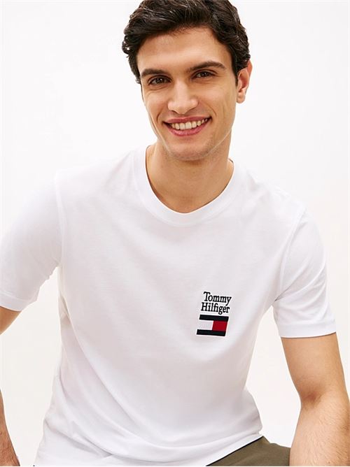 brand love text stack tee TOMMY HILFIGER | MW0MW42367YBR